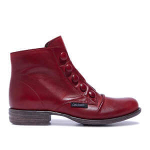 Carl Scarpa Ester Red Leather Ankle Boots